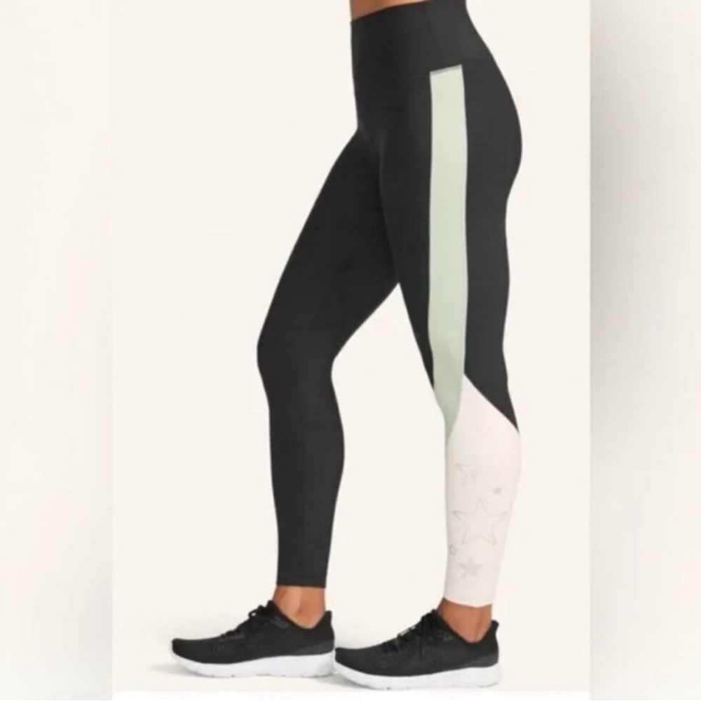 NWT, Peloton Cadent High-Rise Colorblock Legging Black with Stars, Sz M